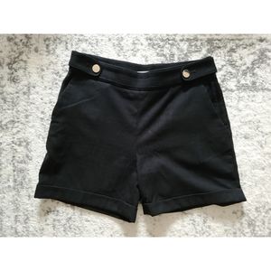 H&M Black Button Shorts